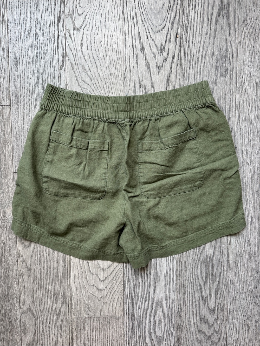 🌼Old Navy🌼 Bundle Linen Blend Pull On Shorts – White, Olive, Black, Size M - Picture 7 of 10